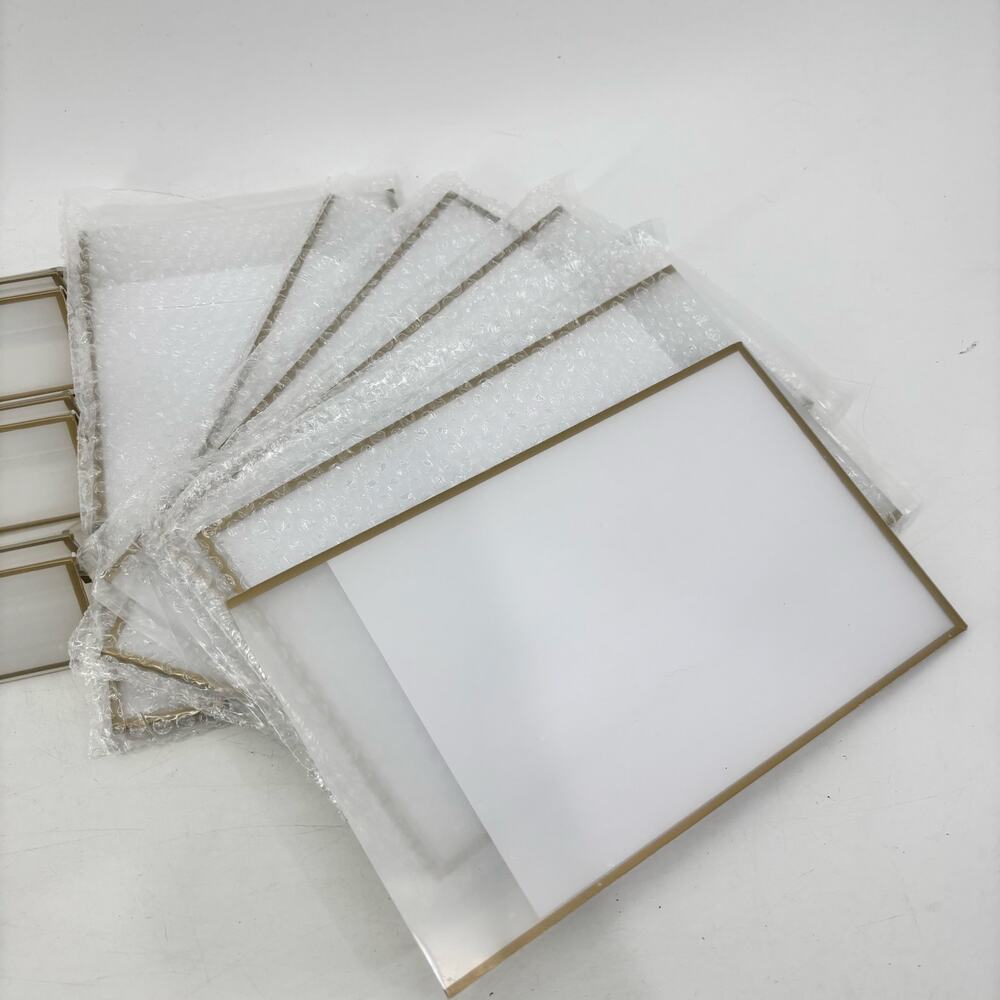 Display Acrylic 5x7 Sign Holder Lot of 6 Gold Trim Pictures Wedding - Picture 11 of 13